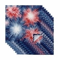 thumbnail image 1 of 4th of July Cloth Napkins, Independence Day Patriotic Fireworks Red Blue Washable and Reusable Dinner Napkins Set of 8, Table Napkin for Kitchen Party Birthday Wedding Hotel Housewarming 20"x20", 1 of 9