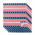 thumbnail image 1 of 4th of July Cloth Napkins, Independence Day Patriotic Red Blue Striped Washable and Reusable Dinner Napkins Set of 6, Table Napkin for Kitchen Party Birthday Wedding Hotel Housewarming 20"x20", 1 of 9