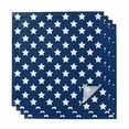 thumbnail image 1 of 4th of July Cloth Napkins, Independence Day Patriotic White Star Blue Washable and Reusable Dinner Napkins Set of 4, Table Napkin for Kitchen Party Birthday Wedding Hotel Housewarming 20"x20", 1 of 8