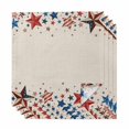 thumbnail image 1 of 4th of July Cloth Napkins, Independence Day Star Rustic American Washable and Reusable Dinner Napkins Set of 4, Table Napkin for Kitchen Party Birthday Wedding Hotel Housewarming 20"x20", 1 of 9