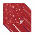 thumbnail image 1 of 4th of July Cloth Napkins, Red Independence Day White Blue Star Washable and Reusable Dinner Napkins Set of 8, Table Napkin for Kitchen Party Birthday Wedding Hotel Housewarming 20"x20", 1 of 8