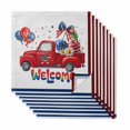 thumbnail image 1 of 4th of July Cloth Napkins, Red Truck Balloon Floral Cherry Watercolor Washable and Reusable Dinner Napkins Set of 8, Table Napkin for Kitchen Party Birthday Wedding Hotel Housewarming 20"x20", 1 of 9
