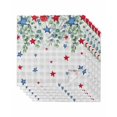 thumbnail image 1 of 4th of July Cloth Napkins Set of 6 Reusable Dinner Napkins, Independence Day Star Leaves Gray Plaid Cocktail Napkin Washable Table Napkins for Wedding/Holiday Party/Baby Shower 20"x20", 1 of 7
