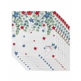 thumbnail image 1 of 4th of July Cloth Napkins Set of 8 Reusable Dinner Napkins, Memorial Day Patriotic Star Eucalyptus Leaf Cocktail Napkin Washable Table Napkins for Wedding/Holiday Party/Baby Shower 20"x20", 1 of 7