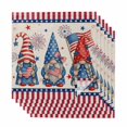 thumbnail image 1 of 4th of July Cloth Napkins, USA Flag Gnomes Independence Day Rustic Washable and Reusable Dinner Napkins Set of 6, Table Napkin for Kitchen Party Birthday Wedding Hotel Housewarming 20"x20", 1 of 9