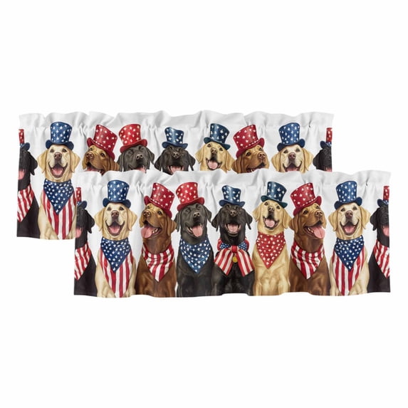 4th of July Curtain Valances for Windows, Kitchen Valance Window ...