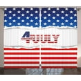 thumbnail image 1 of Ambesonne 4th of July Curtains 2 Panel Set, Patriotic Pattern, 108" x 108", Multicolor, 1 of 3