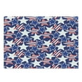 thumbnail image 1 of 4th of July Cutting Board, Stars and Stripes of Liberty and Freedom American Theme Pattern, Decorative Tempered Glass Cutting and Serving Board, Large Size, Royal Blue White and Red, by Ambesonne, 1 of 1