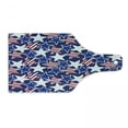 thumbnail image 1 of 4th of July Cutting Board, Stars and Stripes of Liberty and Freedom American Theme Pattern, Tempered Glass Cutting and Serving Board, Wine Bottle Shape, Royal Blue White and Red, by Ambesonne, 1 of 1