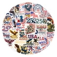 thumbnail image 1 of 4th of July DIY Sticker Pack, Independence Day Waterproof Decals for Phone Laptop Water Bottle, 250th Anniversary Patriotic USA Flag Stickers, Fourth of July Accessories, 1 of 6