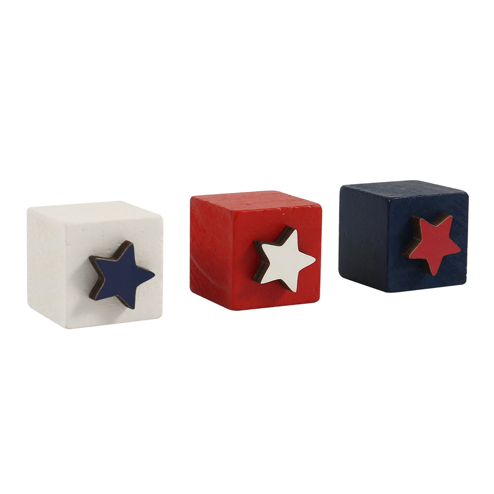 4th of July Decorations,3Pcs USA Star Wooden Sign, Patriotic ...