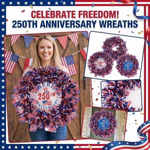 4th of July Decorations, Holiday Home Decor Accessory, Durable & Reusable Material, Summer Parade Essentials, Classic Stars & Stripes, Brings Good Luck and Joy