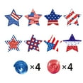 thumbnail image 1 of 4th of July Decorations Party Supplies,Independence Day Paper Glasses Patriotic Eyeglasses,Patriotic Star Ornaments for Small Tree,Independence Day Banner and Flag Background Decoration Set, 1 of 7
