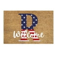 thumbnail image 1 of 4th of July Decorations Patriotic Door Mat A-Z Alphabet Independence Day Outdoor Rug Home Decor Veterans Day Doormat Decorative Garden Proch Door Enterance Memorial Day Decoration, 1 of 6