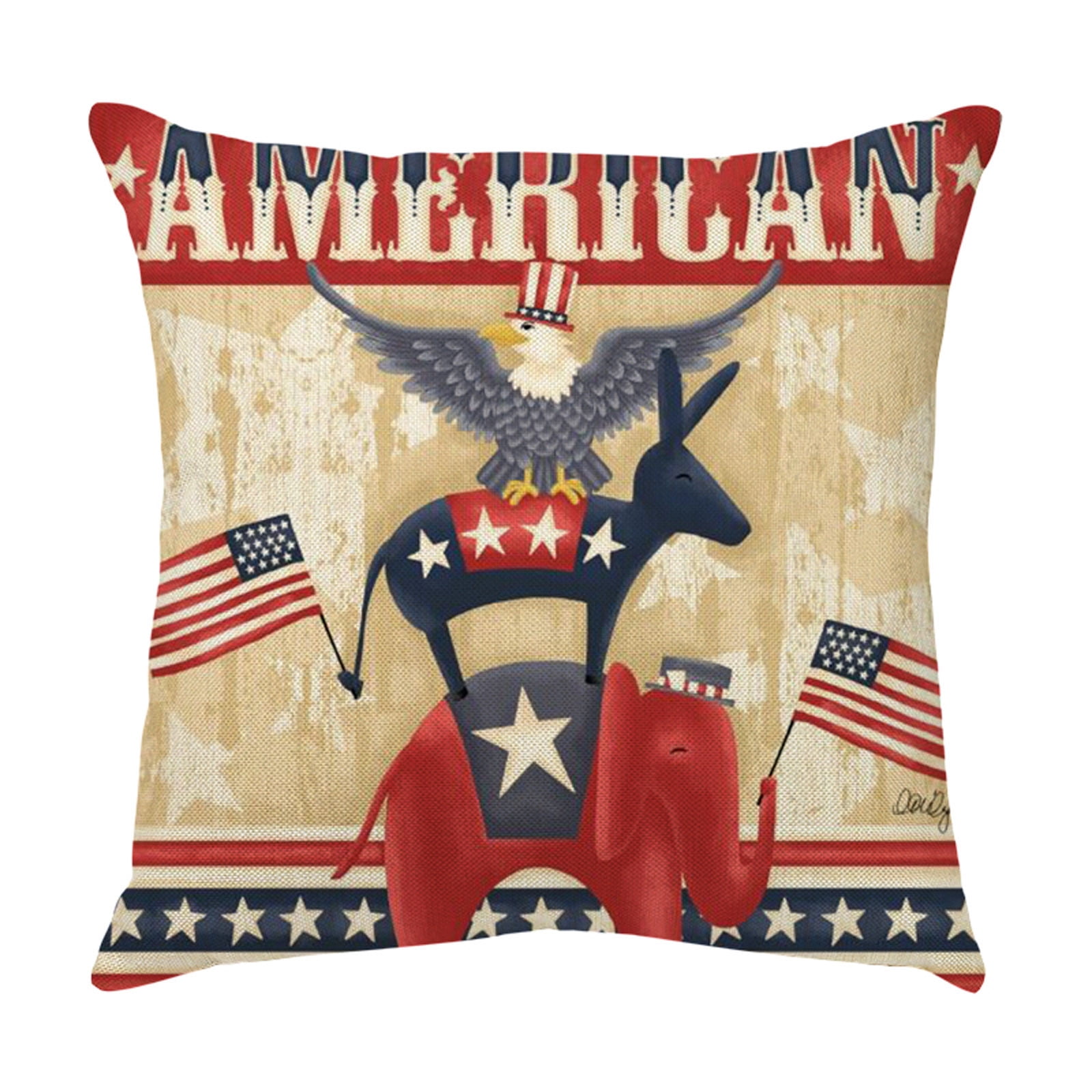 4th of July Decorations Pillow Covers 18 x 18 American Pillow Cover