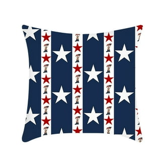 4th Fourth of July American Flag Pillow Covers 18x18 Set of 4, US Memo –  PANDICORN