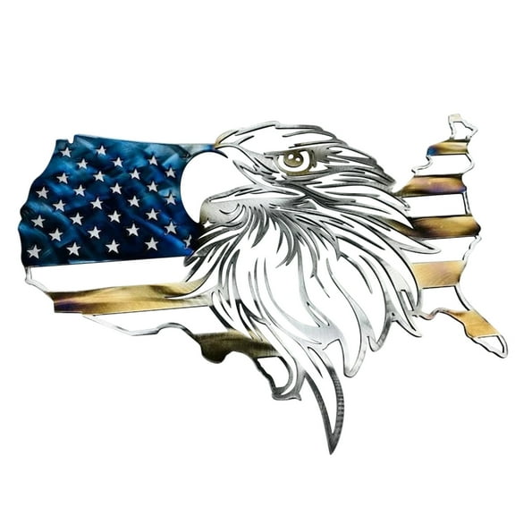 4th Of July Decorations,Red White and Blue Decorations,2023 New Independence Day Metal Flag Decoration Americas Decoration,Patriotic Decorations,25th Anniversary Decorations(C)