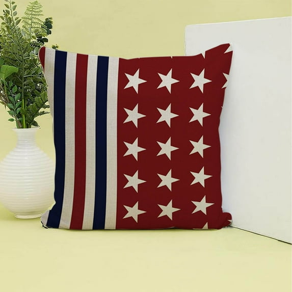 4th of July Clearance! Avtoify Independence Day Pillow Cover Flag Letter Independence Day Sofa Office Linen Pillow Cover Cushion Cover