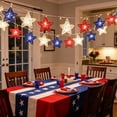 thumbnail image 1 of 4th of July Decorations - Star Light String,118 Inch Patriotic Red White and Blue Star Lights String with Large Star Decor,Connectable Plug-in Decorative Lights, 1 of 6