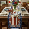 thumbnail image 1 of 4th of July Decorations - Table Runner,Red White Blue Floral Patriotic Table Runner for 250th Anniversary,Fourth of July Independence Day Decor,70.8x12.9 Inch, 1 of 5