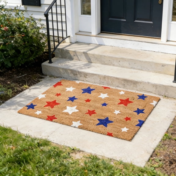4th of July Door Mat,Non-Slip Floor Entryway Rug Spring Summer Indoor Outdoor Home Kitchen Decoration for Outside Entrance or Porch Entry(19.6*31.5 Inch)