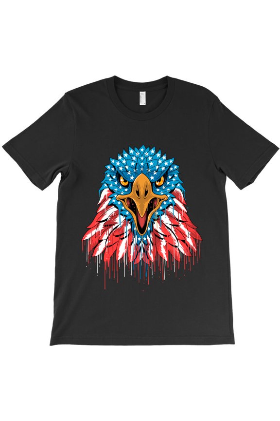 4th July Eagle American Flag Graphic Plus Size, Holiday G20777 Unisex T-Shirt, Up to Size 5XL