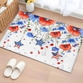 thumbnail image 1 of 4th of July Entryway Rug 2'x3'&nbsp; Non Slip Front Door Mats, Red Blue Floral Independence Day Stars Butterflies Entrance Rugs Indoor Outdoor Carpet, Floor Mats Small Area Rug for Bedroom Kitchen, 1 of 8