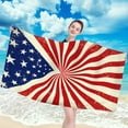 thumbnail image 1 of 4th of July Flag Beach Towel for Independence Day, Quick Dry Cotton Beach Towel Lightweight, Soft Flag Pool Towel for Pool, Swimming, Travel, Beach Chair, 1 of 4