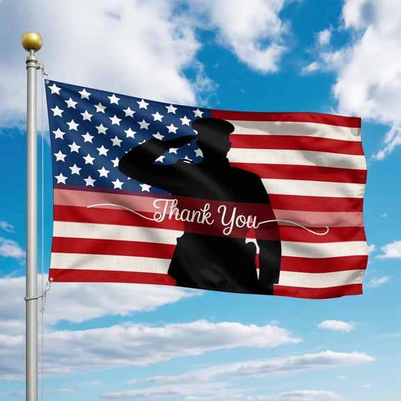 4th of July Flags for Outside 2x3 ft American Flag Outdoor Flags Double Sided Grommets House Banner Patriotic Stars Stripes Soldiers Patio Yard Flag for Outdoor Party Porch Independence Day
