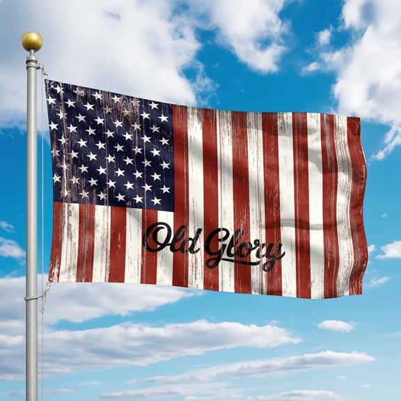 4th of July Flags for Outside 2x3 ft American Flag Stars Stripe Outdoor Flags Double Sided Grommets House Banner Rustic Retro Old Glory Patio Yard Flag for Outdoor Party Porch Independence Day