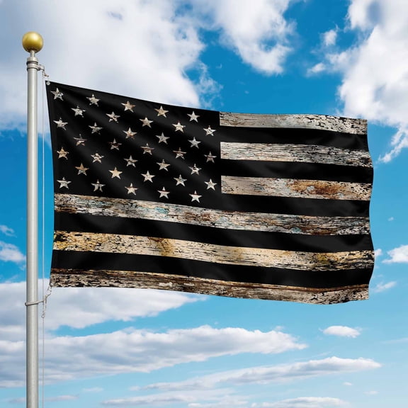 4th of July Flags for Outside 2x3 ft Vintage American Flag Outdoor Flags Double Sided Grommets House Banner Old Retro Wood Grain Patio Yard Flag for Outdoor Party Porch Independence Day Decor