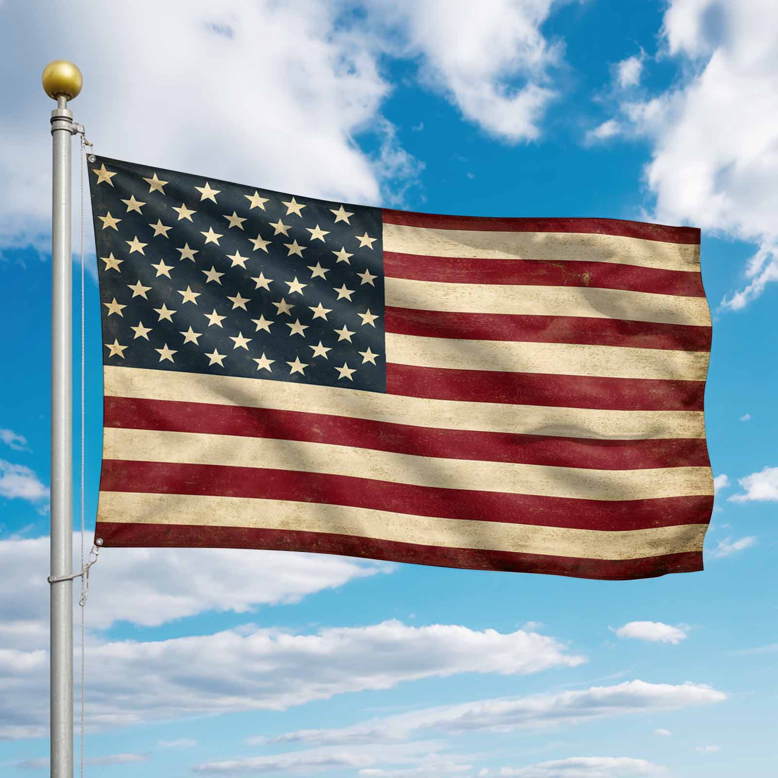 4th of July Flags for Outside 3x5 ft American Flag Outdoor Flags Double Sided Grommets House Banner Retro USA Star Stripes Patio Yard Flag for Outdoor Party Porch Garden Independence Day Decor