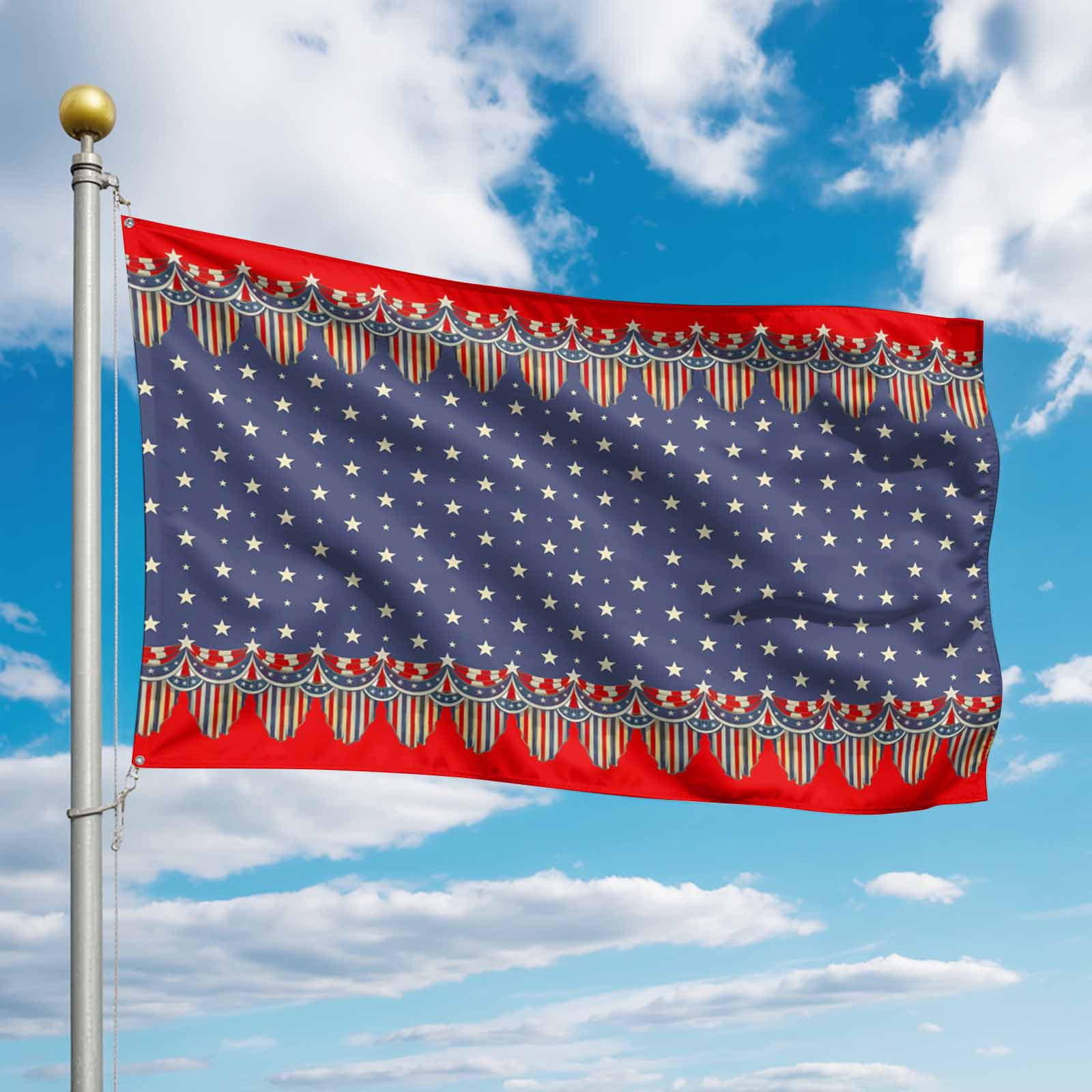 4th of July Flags for Outside 3x5 ft Patriotic Stars USA Flag Outdoor Flags Double Sided Grommets House Banner American Flag Patio Yard Flag for Outdoor Party Porch Independence Day Decor