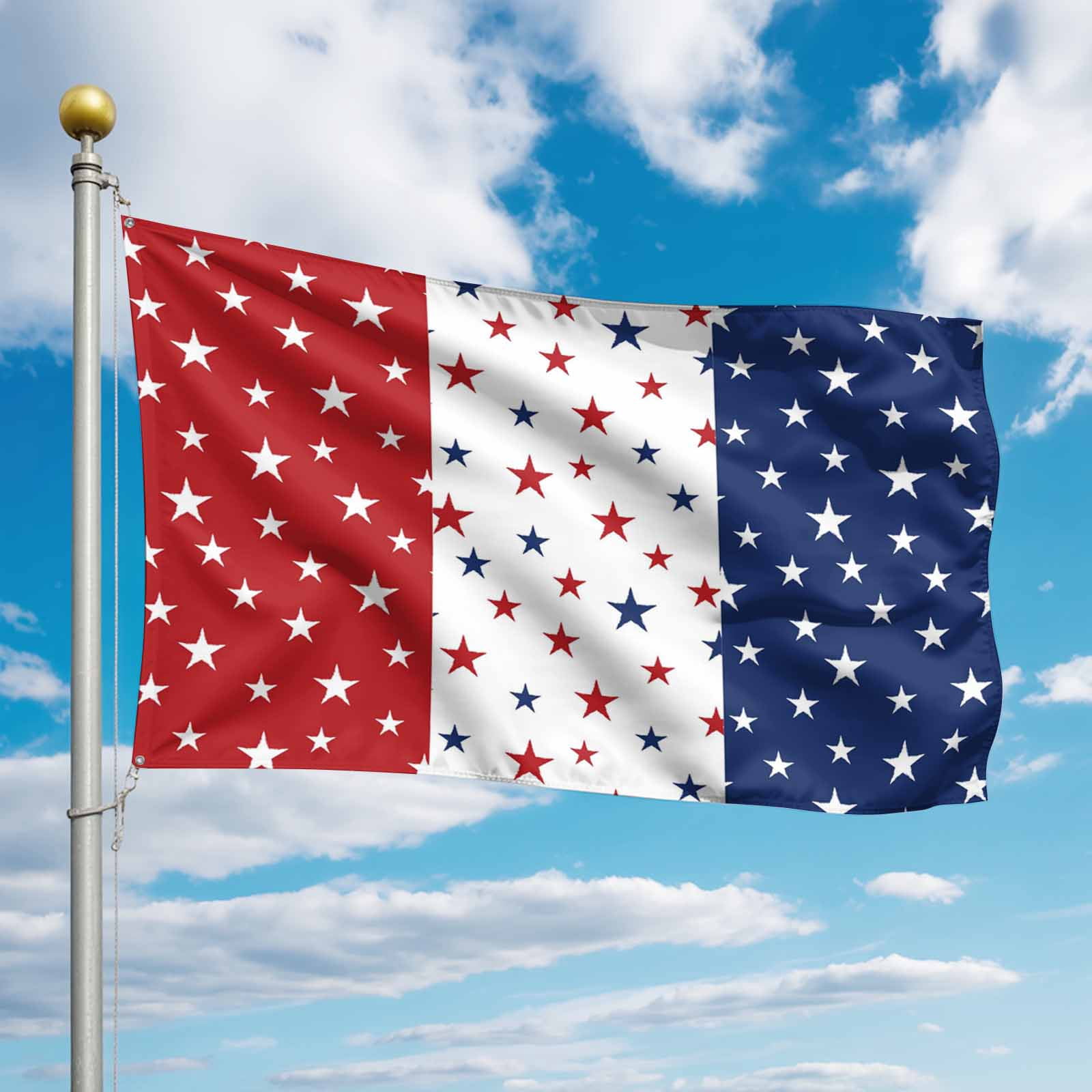 4th of July Flags for Outside 3x5 ft Patriotic Stars USA Flag Outdoor Flags Double Sided Grommets Red White and Blue Stripes Patio Yard Flag for Outdoor Party Porch Independence Day