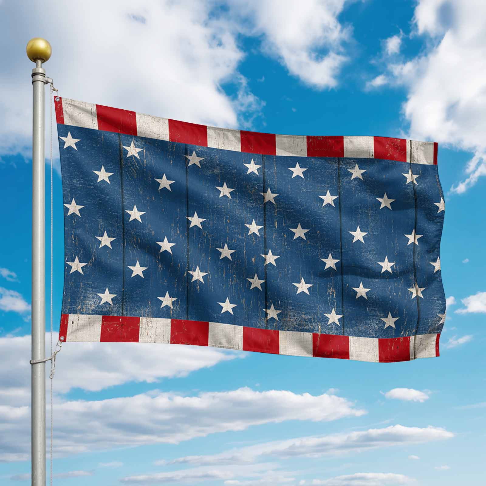 4th of July Flags for Outside 3x5 ft USA Flag Outdoor Flags Double Sided Grommets House Banner Patriotic Stars Buffalo Patio Yard Flag for Outdoor Party Porch Garden Independence Day Decor