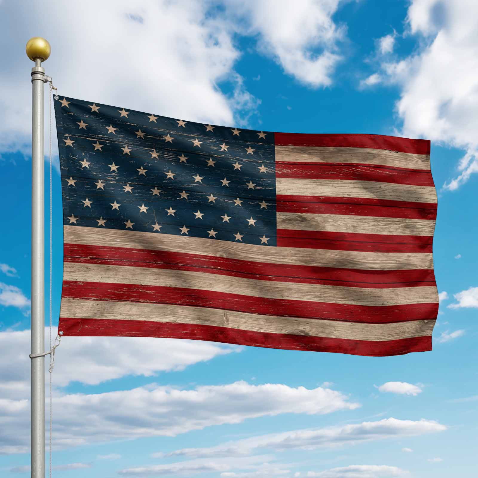 4th of July Flags for Outside 3x5 ft USA Flag Outdoor Flags Double Sided Grommets House Banner Patriotic Stars Red White and Blue Patio Yard Flag for Outdoor Party Porch Independence Day Decor