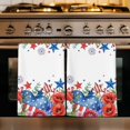thumbnail image 1 of 4th of July Floral Kitchen Towels Set of 2, Blue Red Independence Day Stars Absorbent Dish Towels for Kitchen, Microfiber Hand Towel, Quick Drying Tea Towel for Cleaning Decorative Dishcloths, 1 of 7