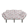 thumbnail image 1 of 4th of July Futon Couch, Sketch Liberty and Flag from Leader the Free World, Daybed with Metal Frame Upholstered Sofa for Living Dorm, Loveseat, Pale Blue Red Blue, by Ambesonne, 1 of 4