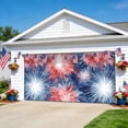 thumbnail image 1 of 4th of July Garage Door Cover Banner 6 x 13 FT,Independence Day Patriotic Fireworks Red Blue Garage Door Curtains Backdrop with Grommets for Indoor Outdoor Wall Party Porch Yard Decor Background, 1 of 8