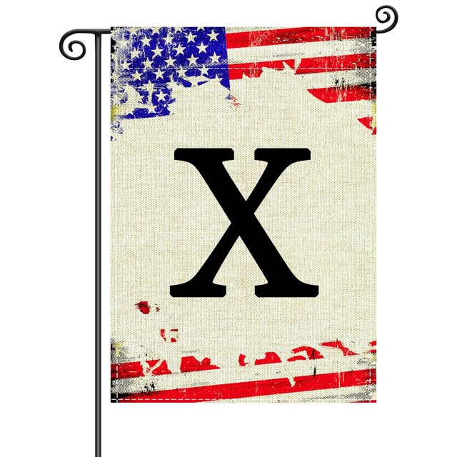 4th of July Garden Flag, Letter Patriotic Garden Flag Double Sided ...