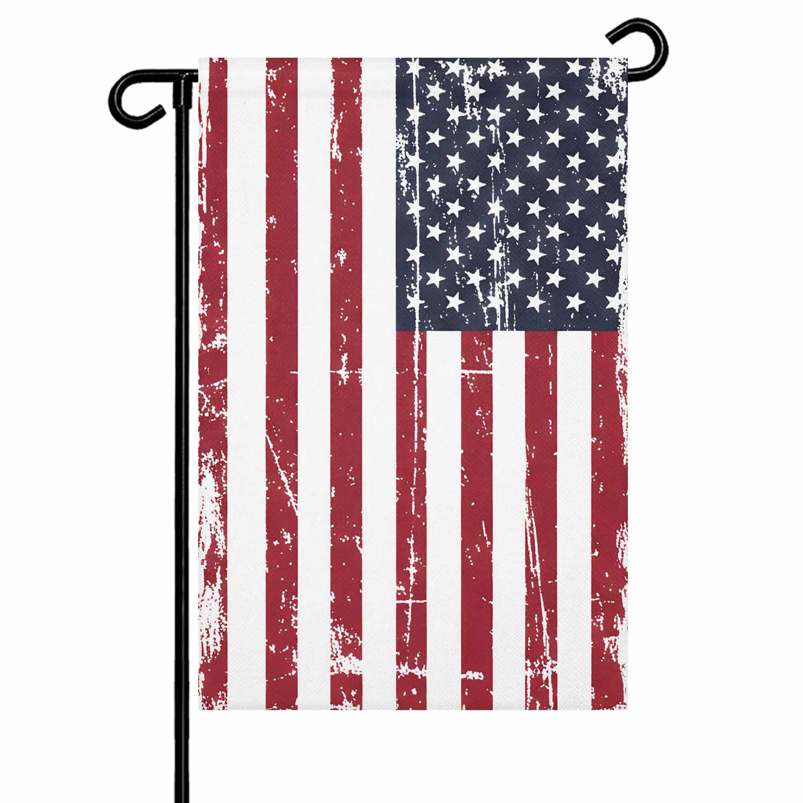 4th of July Garden Flags American Flag Garden Flag Double Sided Welcome ...