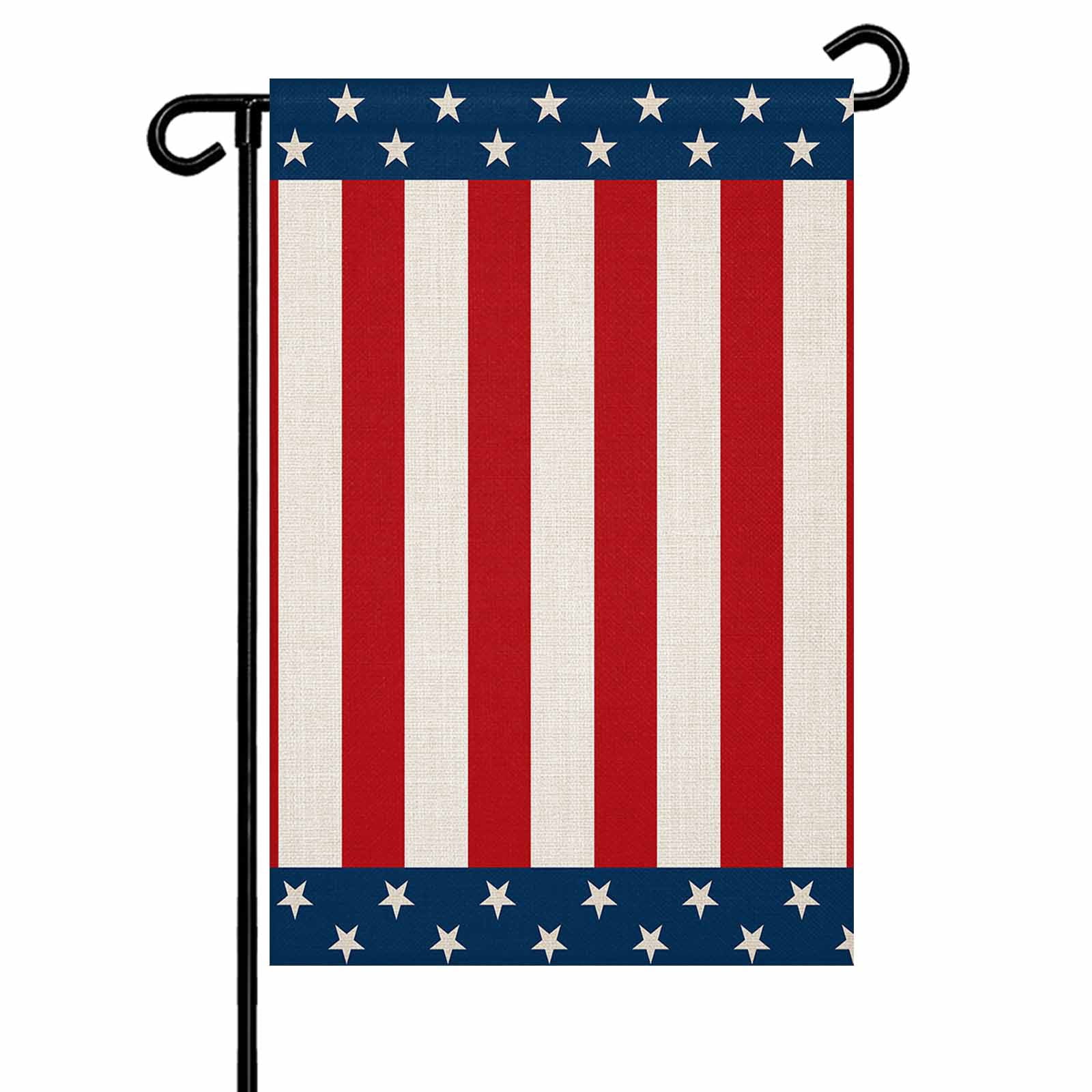 4th of July Garden Flags Patriotic Stars American Flag Garden Flag Double Sided Welcome Flag Vertical Red Stripes Independence Day Yard Flags for Outdoor Lawn Porch Memorial Day Decor 28x40 Inch