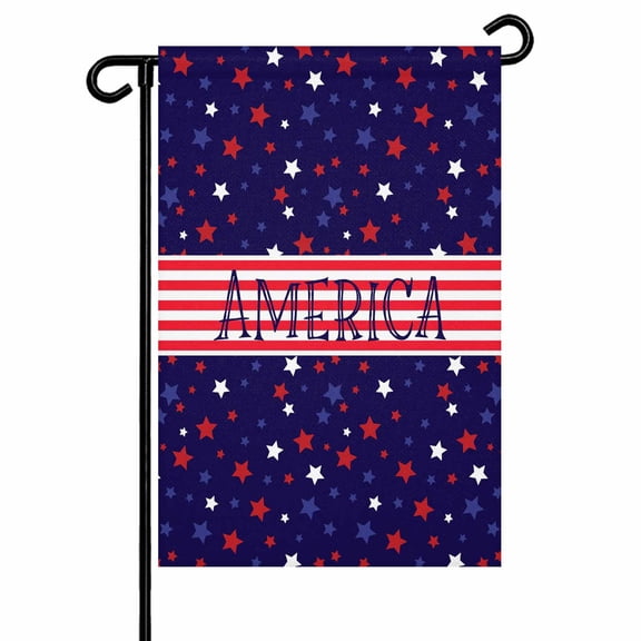4th of July Garden Flags Patriotic Stars Stripes Garden Flag Double Sided Welcome Flag American Flag Liberty Independence Day Yard Flags for Outdoor Lawn Porch Memorial Day Holiday Decor 12x18 Inch