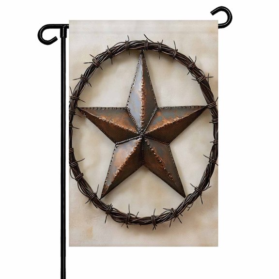 4th of July Garden Flags Rustic Stars Garden Flag Double Sided Welcome Flag Vintage Wood Plank Independence Day Yard Flags for Outdoor Lawn Porch Memorial Day Seasonal Holiday Decor 12x18 Inch