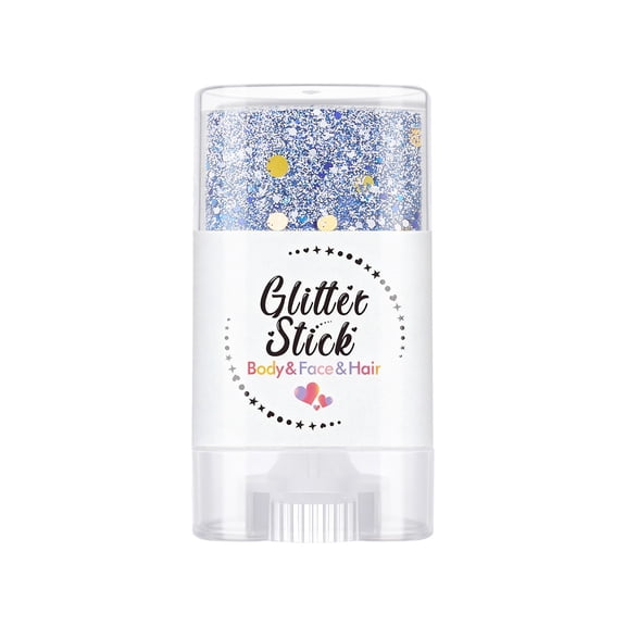4th of July Glitter Stick - Red White Blue Body Glitter, Patriotic Glitter Stick, Hair Glitter Gel, Football Game Glitter, Flag Makeup, Waterproof, Long-Lasting, Independence Day, Art Craft