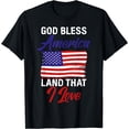 thumbnail image 1 of 4th July God bless America Land that i love Memorial Day T-Shirt, 1 of 3