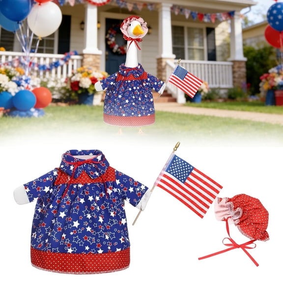 4th Of July Goose Outfits For Porch Goose Independence Day Goose Clothes Light Up Porch Goose Porch Goose 4th Of July Outfits Patriotic Porch Goose Outfits Independence Day Goose Costume