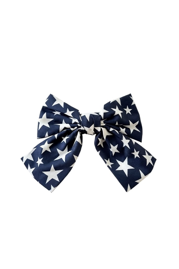 4th of July Hair Bows Clips, American Flag Bow Hair Accessories for Women Girls, Patriotic Star Stripes Hair Clips for Independence Day, Red White Blue Hair Clip Big Bows Patriotic Independence Day