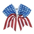 thumbnail image 1 of 4th of July Hair Bows Fourth of July Red White and Blue Bow Hair Accessories Hair Bow Hair Scrunchies for Women Patriotic Accessories for Women Memorial Day Supplies Flag Design Cheer Bows 1Pcs, 1 of 13