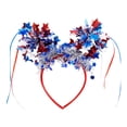 thumbnail image 1 of 4th of July Headbands Patriotic Head Boppers, Red White Blue Sequin Independence Day Hairband, Memorial Day Hair Patriotic Themed Party Headwear for Women Men Kids, 1 of 6